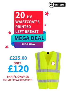 20 x High Visibility Waistcoat Deal