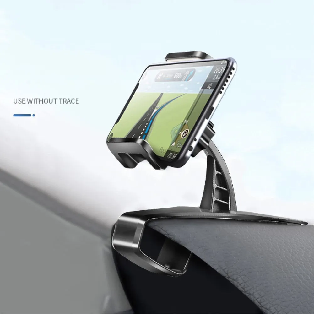 3 in 1 Car GPS Smartphone Holder: Dashboard / Visor Clamp   AC Grid Clip for Goclever Quantum 470 Rugged Pro (2019) - Black