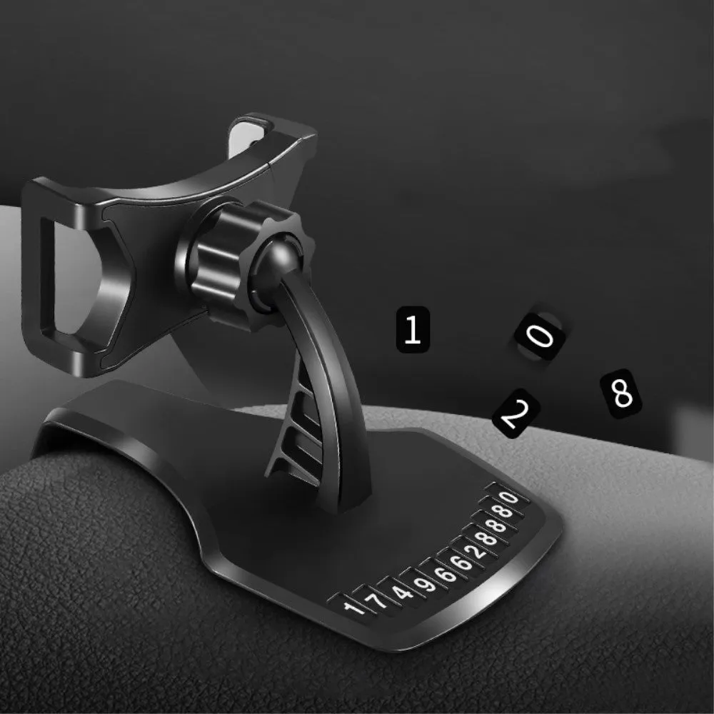 3 in 1 Car GPS Smartphone Holder: Dashboard / Visor Clamp   AC Grid Clip for Goclever Quantum 470 Rugged Pro (2019) - Black