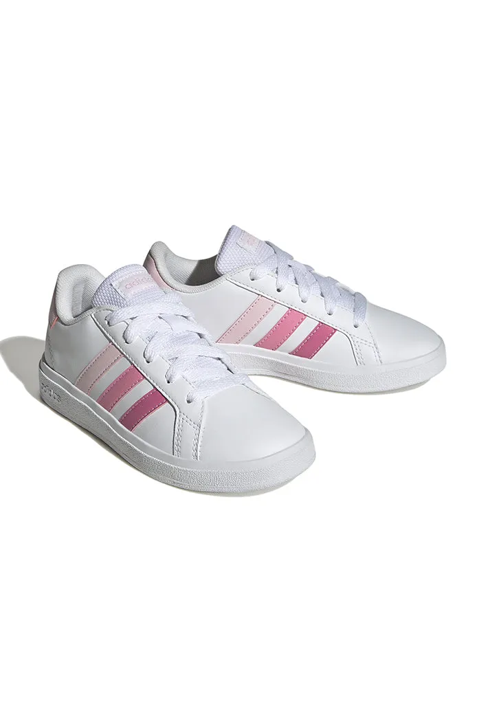 Adidas Kids Grand Court Lifestyle Tennis Lace-Up Shoes