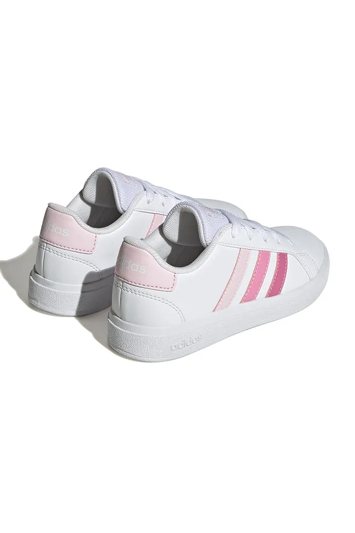 Adidas Kids Grand Court Lifestyle Tennis Lace-Up Shoes