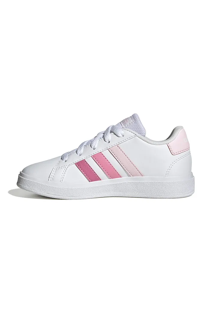 Adidas Kids Grand Court Lifestyle Tennis Lace-Up Shoes