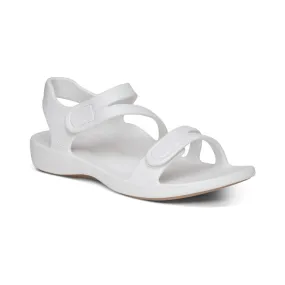 Aetrex Women's Jillian Sport Sandals- White