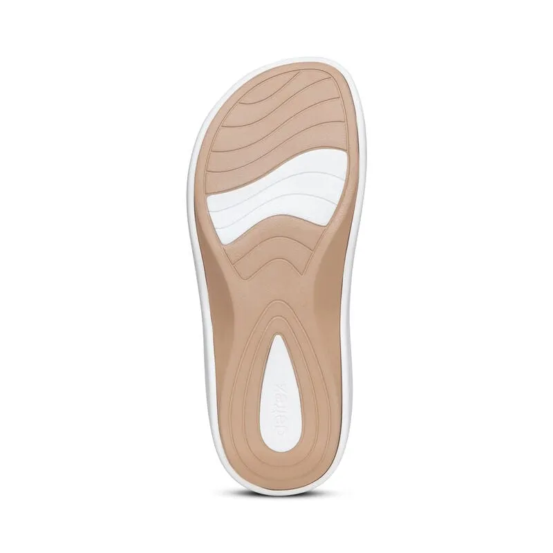 Aetrex Women's Jillian Sport Sandals- White