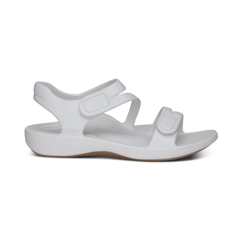 Aetrex Women's Jillian Sport Sandals- White