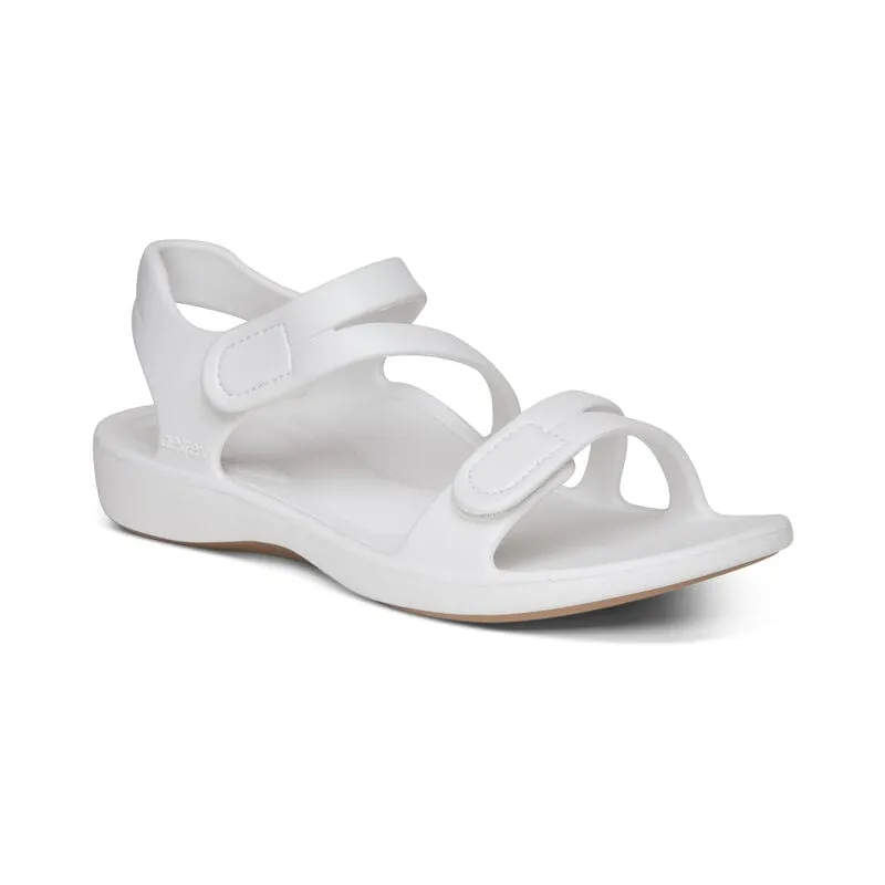 Aetrex Women's Jillian Sport Sandals- White