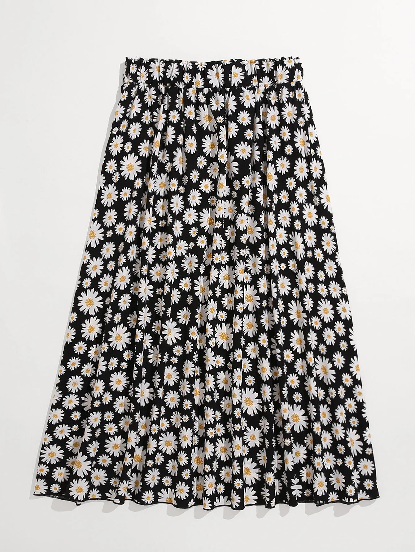 All Over Print Midi Plus Size Skirt