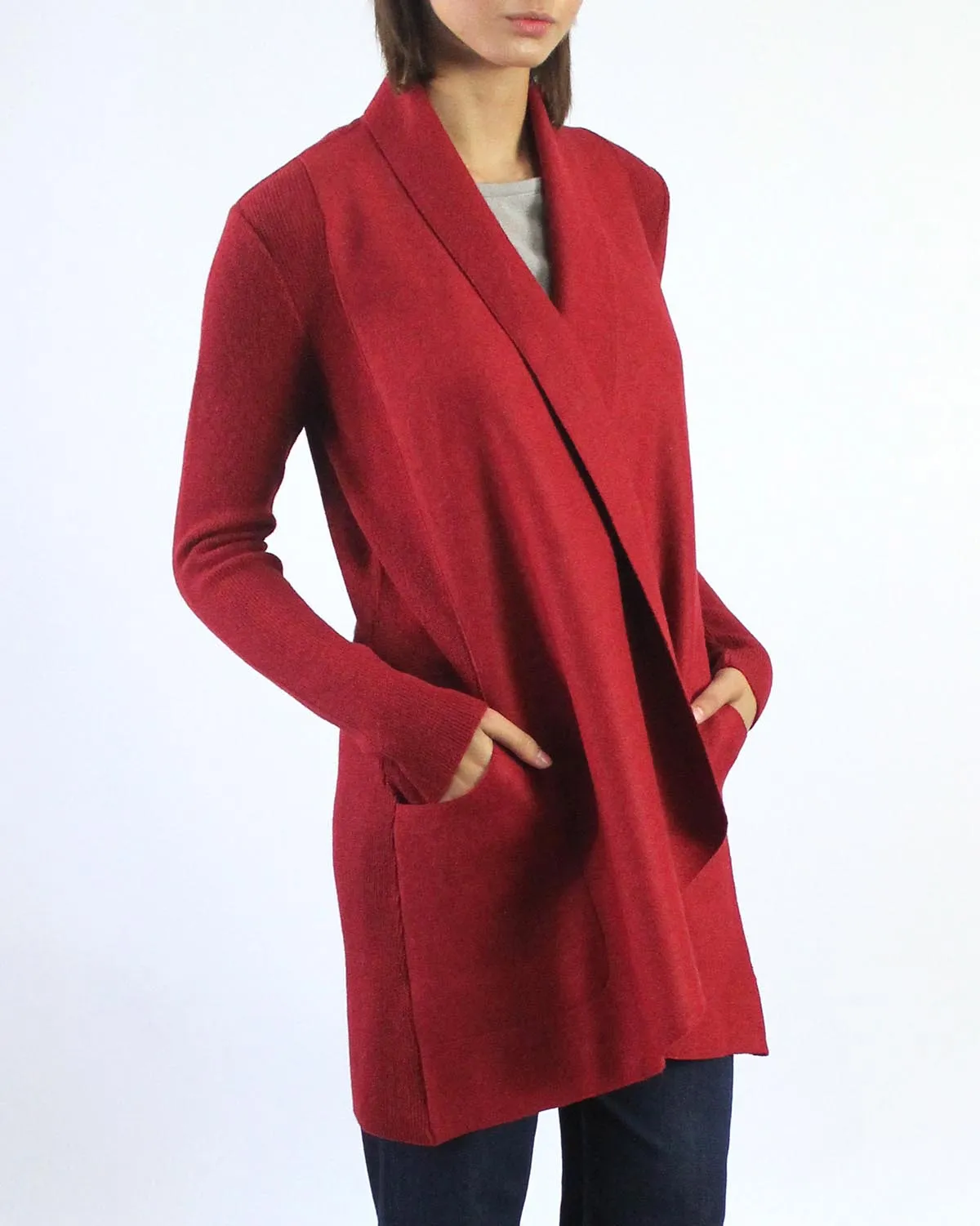 Alpaca Lapel Pocket Coatigan in Discontinued Colors