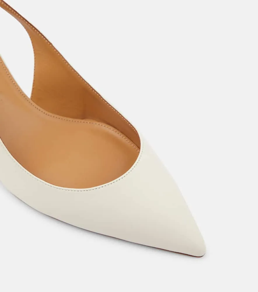 Aquazzura Bow Tie 50 leather pumps