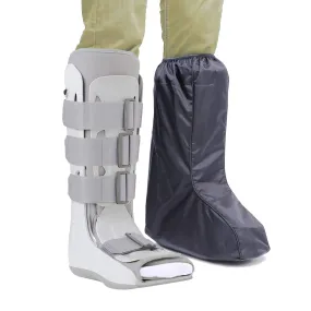 ARUNNERS Walking Boot Cover for Medical Brace Orthopedic and Fracture Cast with Integrative Slip-Resistant Rubber Sole (Black, Tall, Medium) Medium (Pack of 1)