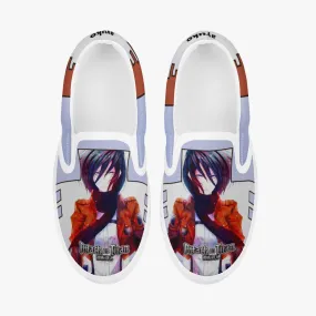 Attack On Titan Mikasa Ackerman Kids Slip Ons Anime Shoes