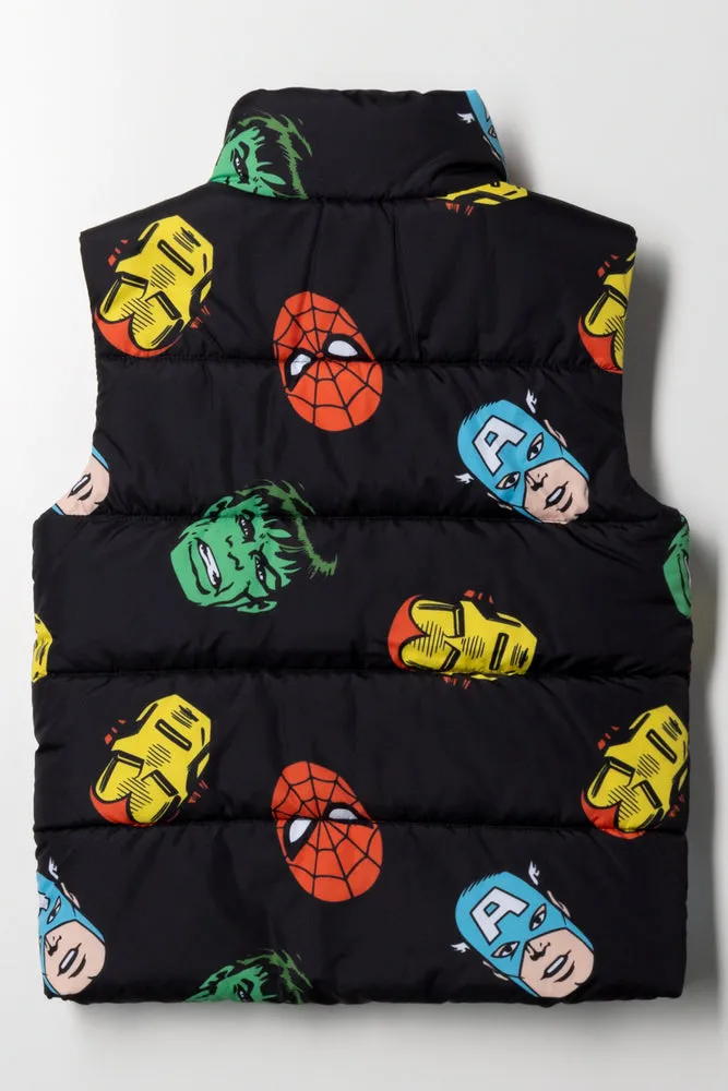 Avengers Sleeveless Jacket Black