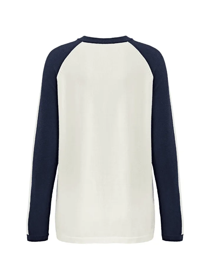 Back To School Sonicelife Raglan Sleeve Star Print Pullover Sweater