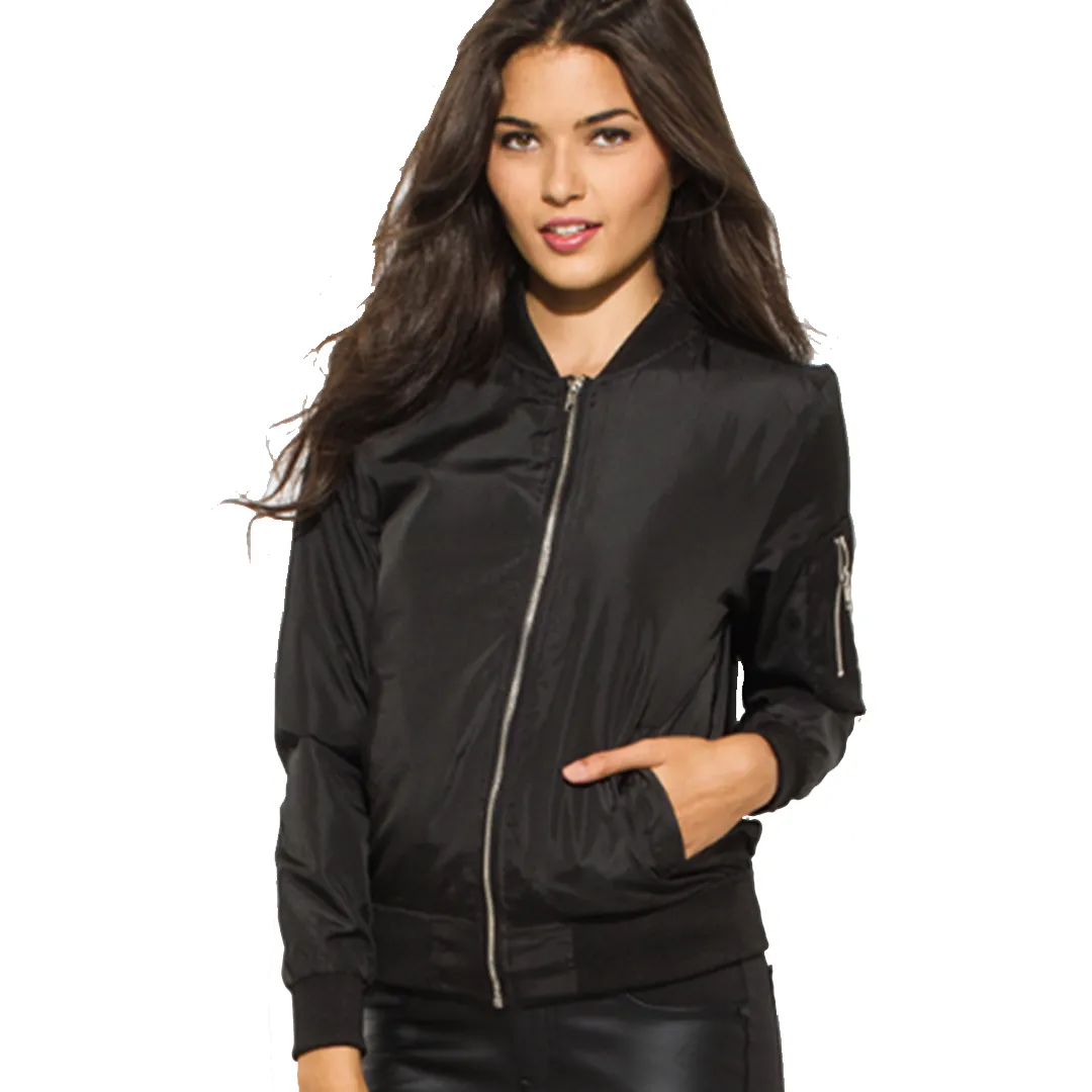 Best Friends Heart Black Bomber Jacket