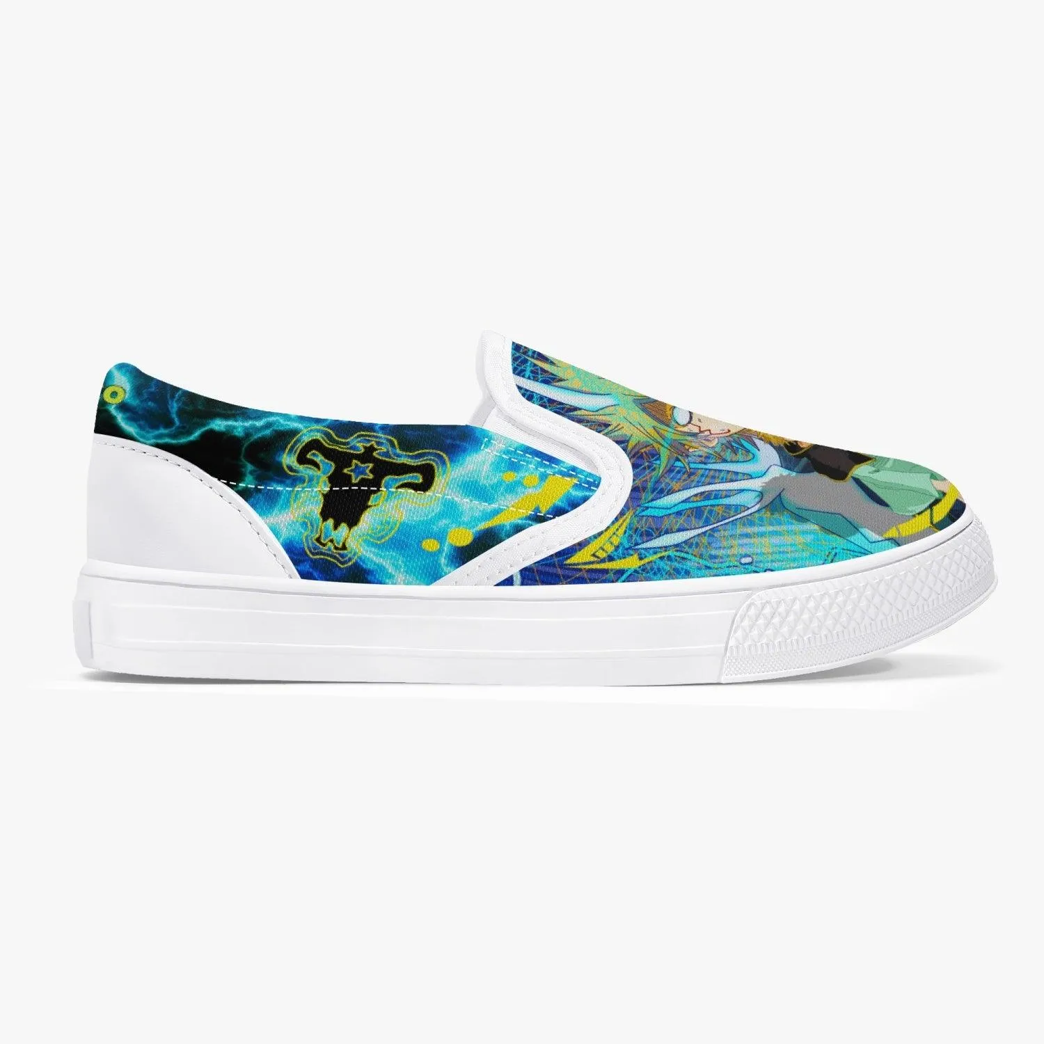 Black Clover Luck Voltia Kids Slip Ons Anime Shoes