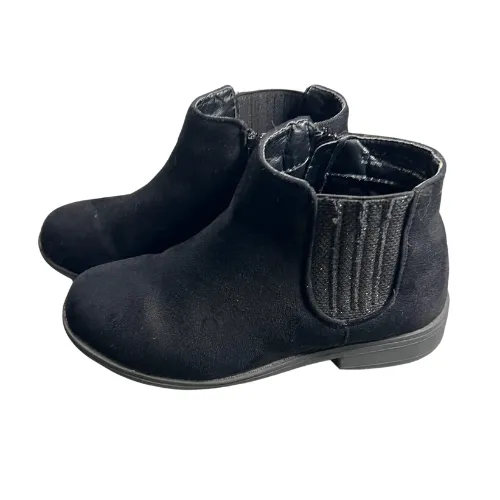 Bobbie Brooks Girls' Size 2 Black Faux Suede Zipper Ankle Booties