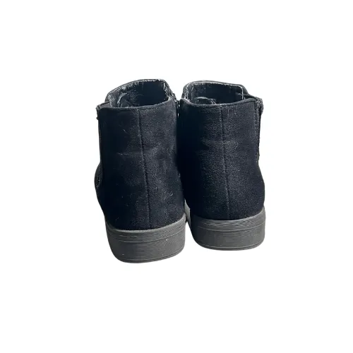 Bobbie Brooks Girls' Size 2 Black Faux Suede Zipper Ankle Booties