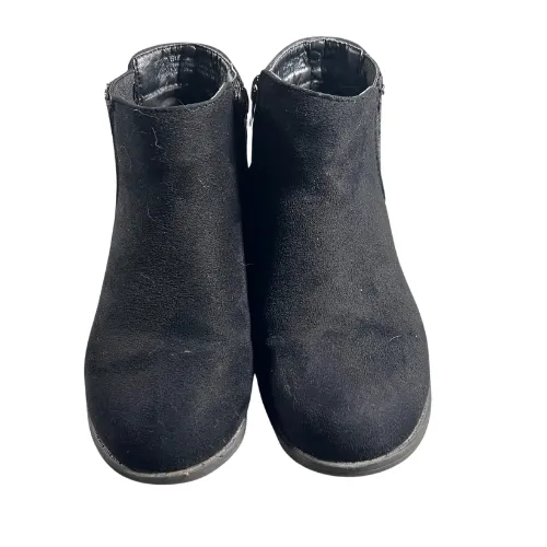 Bobbie Brooks Girls' Size 2 Black Faux Suede Zipper Ankle Booties