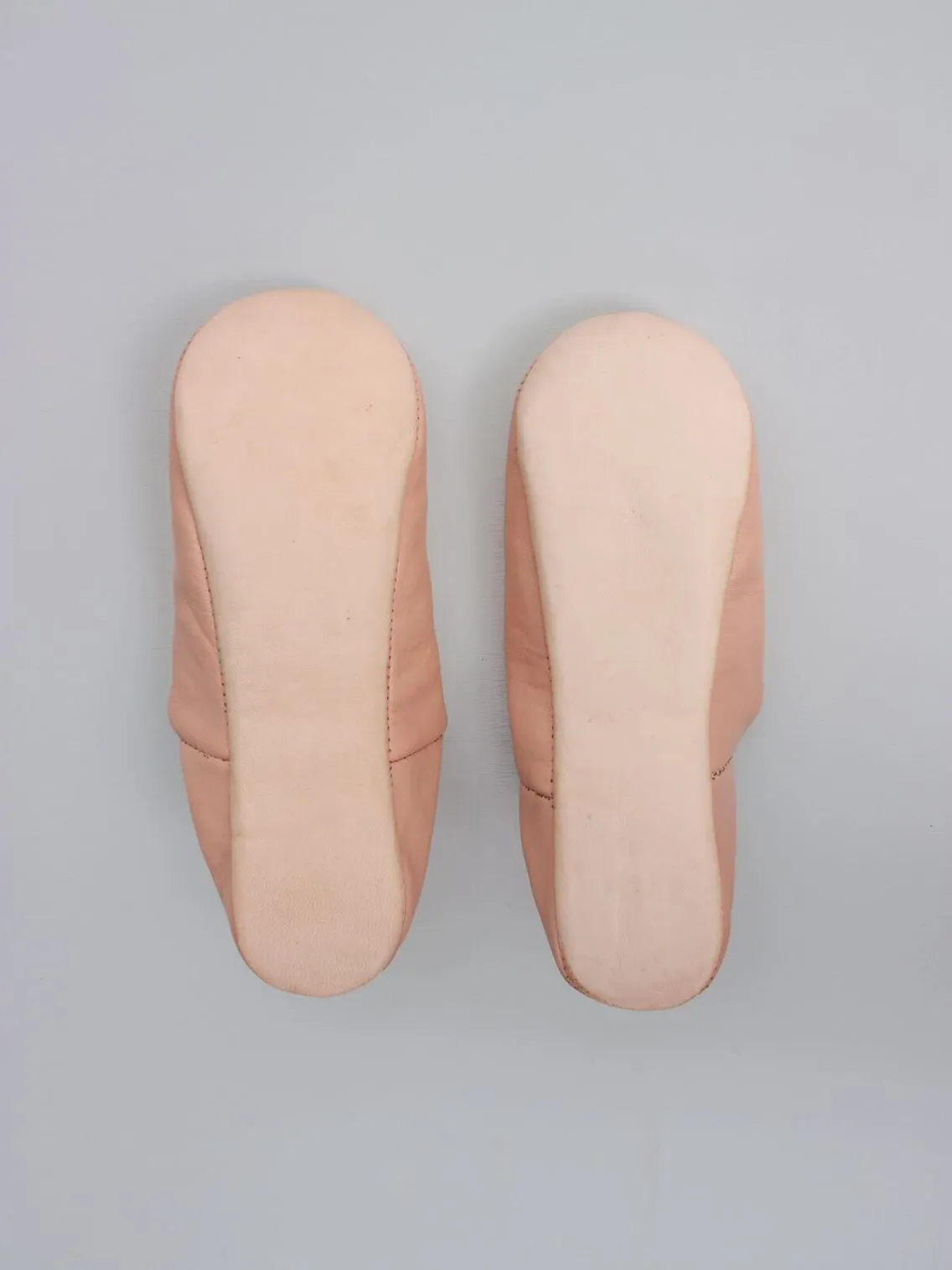 Bohemia Leather Babouche Slippers, Ballet Pink