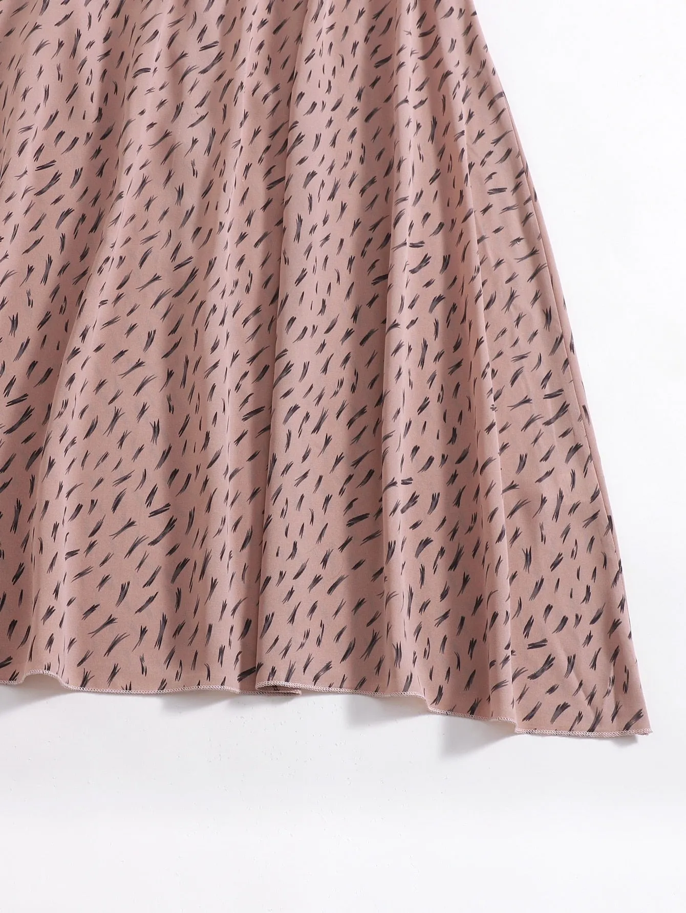 Boho All Over Print Natural Long Women Skirt