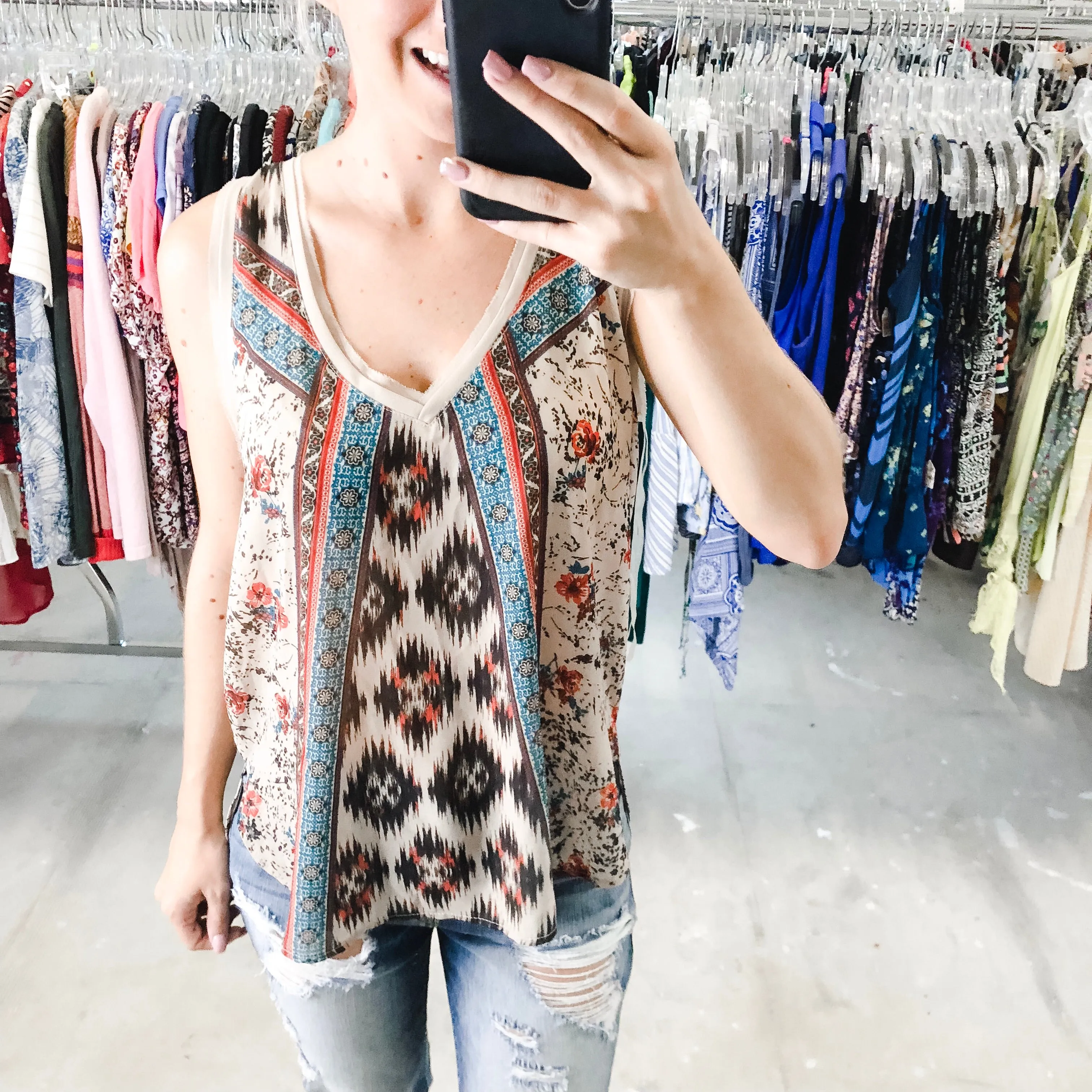 Boho Printed Tank - M