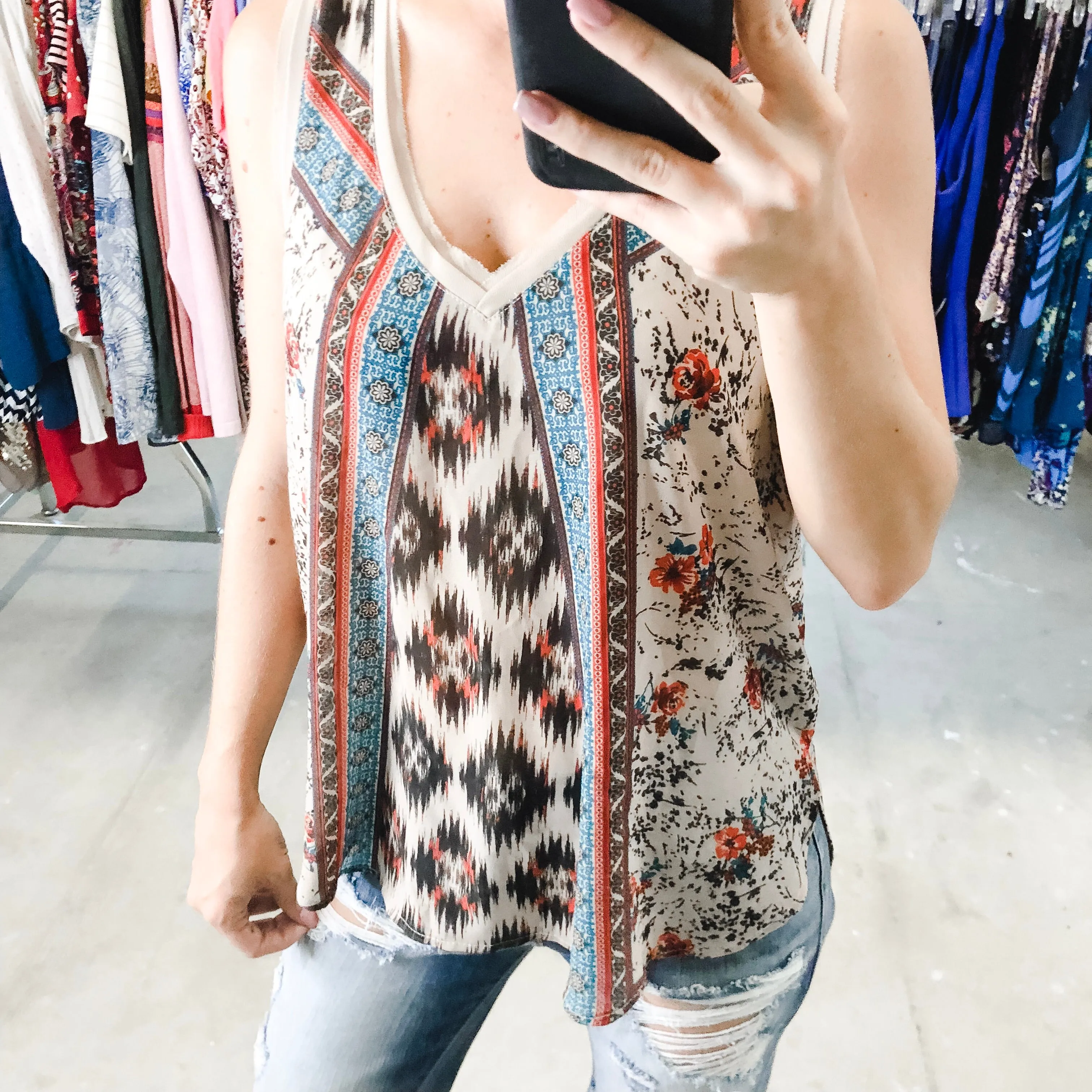 Boho Printed Tank - M