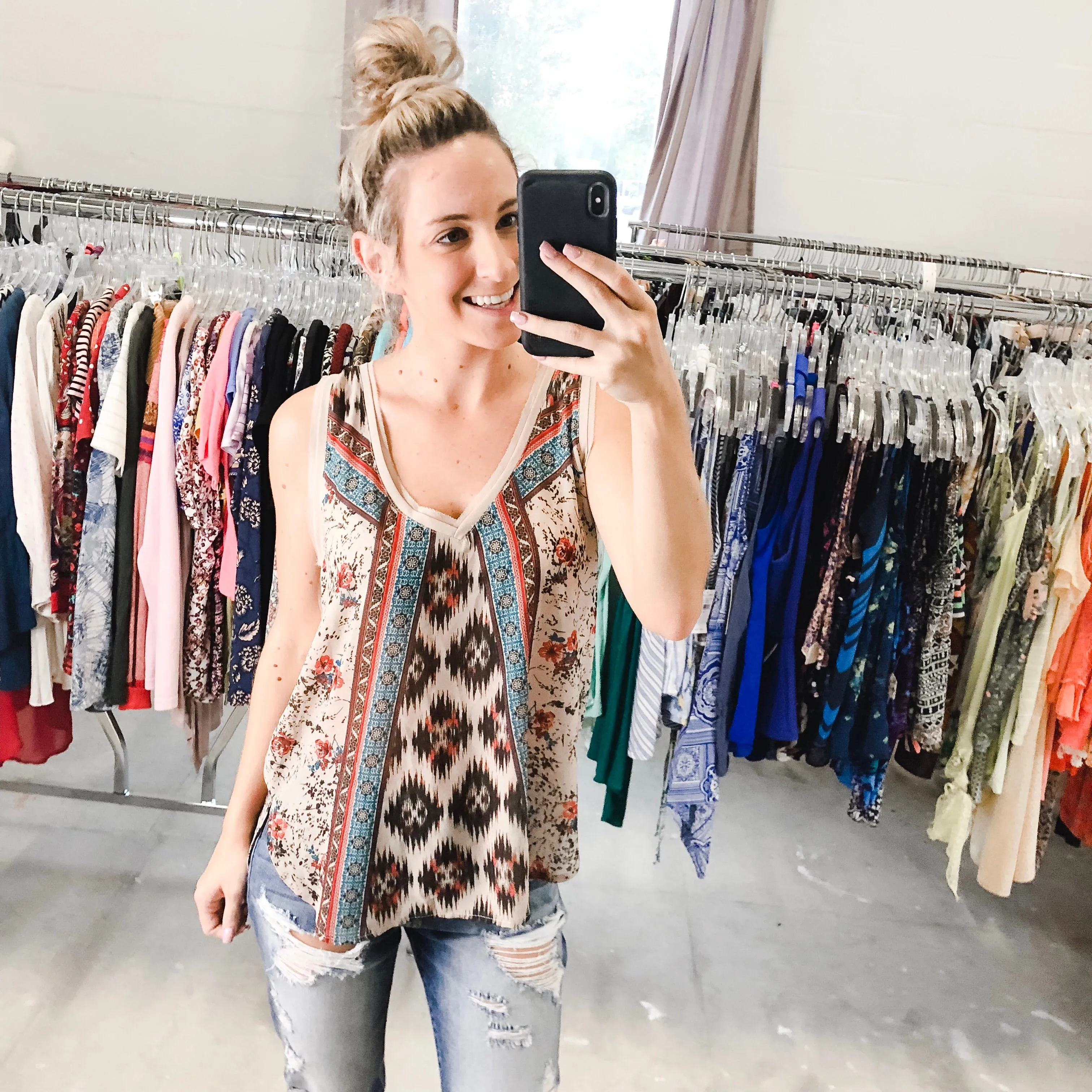 Boho Printed Tank - M