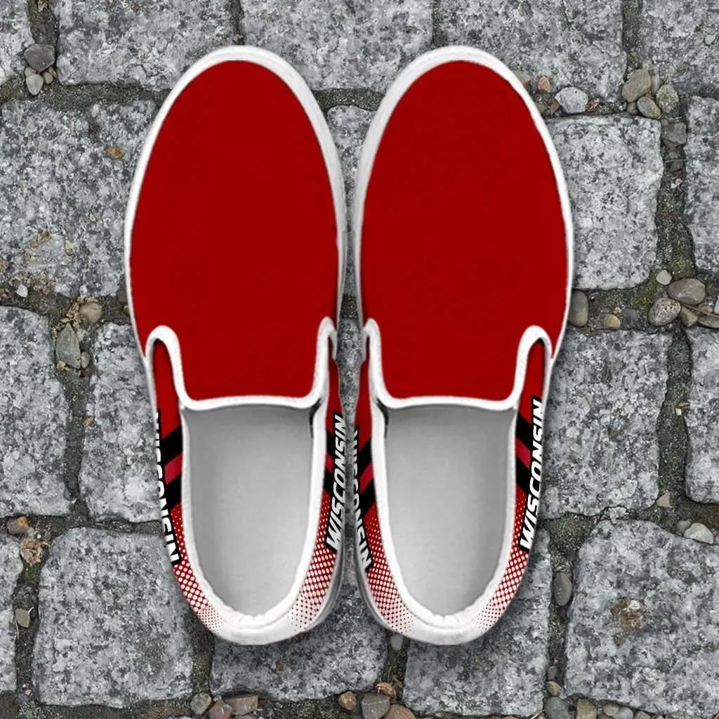 #BuckyNation Wisconsin Slip-on Shoes