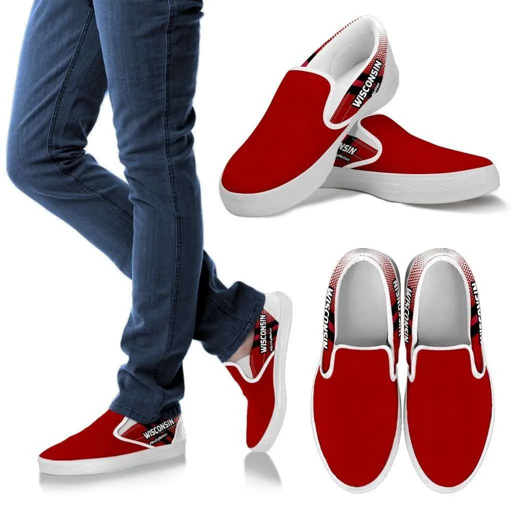 #BuckyNation Wisconsin Slip-on Shoes