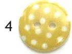 Button, resin, 18mm, dots in various colours