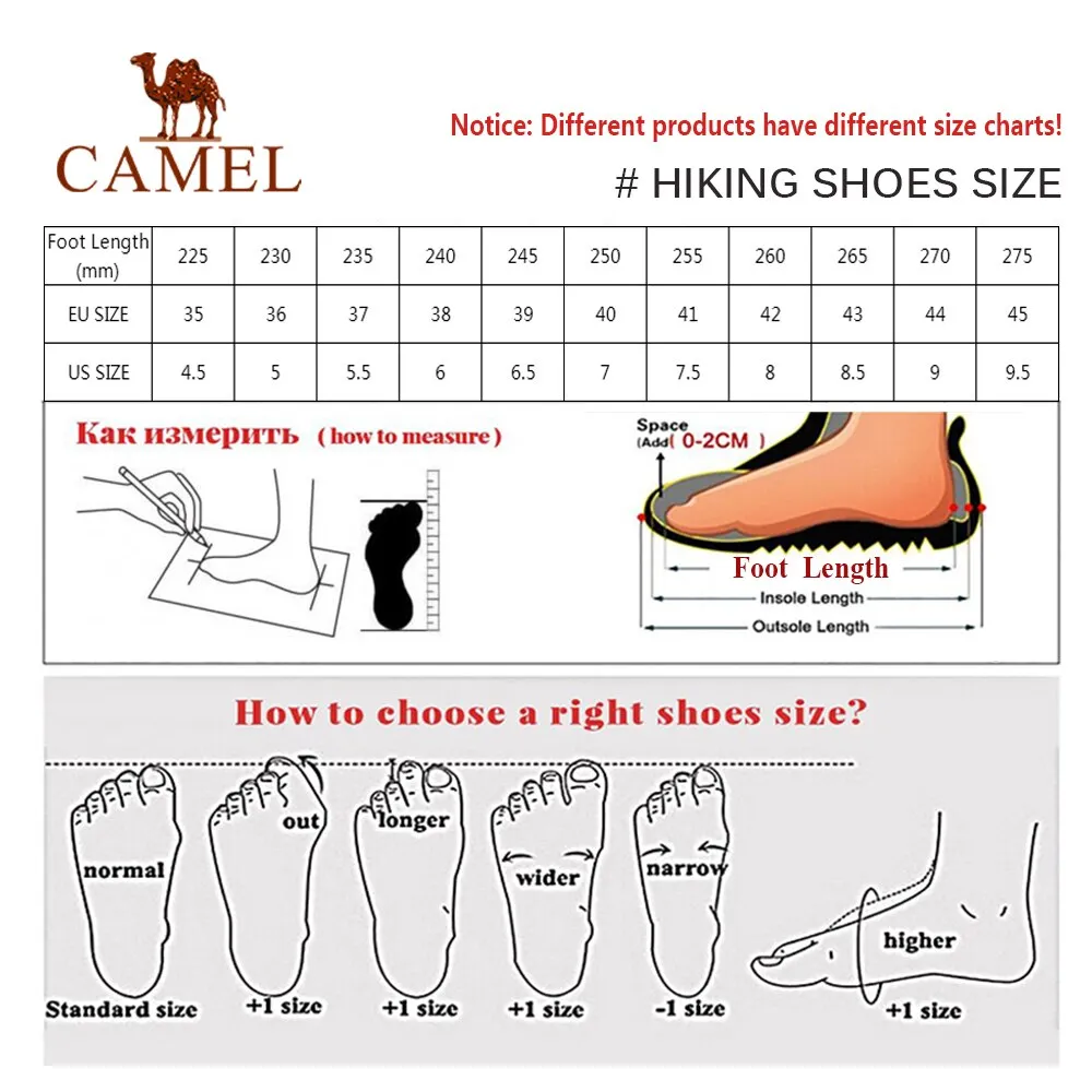 CAMEL Men Hiking Shoes Outdoor Sports Tactical Male Boots Mountain