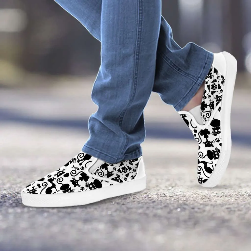 Cats White Slip-on Shoes
