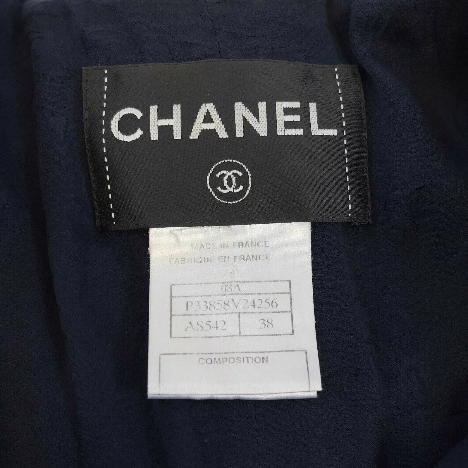 CHANEL- 08A Boucle Textured Mohair Jacket - Navy - 4 Pocket - FR 38 US 6