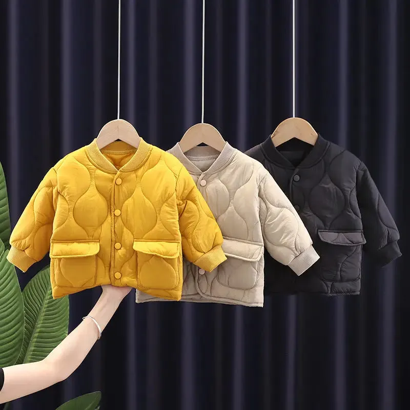 Children Winter Jacket for Boys Girls Warm Top Coat Kids Thicken Velvet Jackets Baby Coats Soft Casual Outerwear