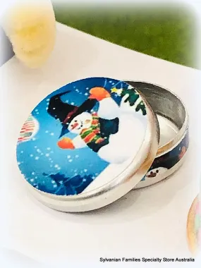 Christmas tin - Snowman theme