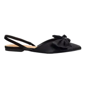 Claudia - Slingback Satin Pointed Toe Flats For Women
