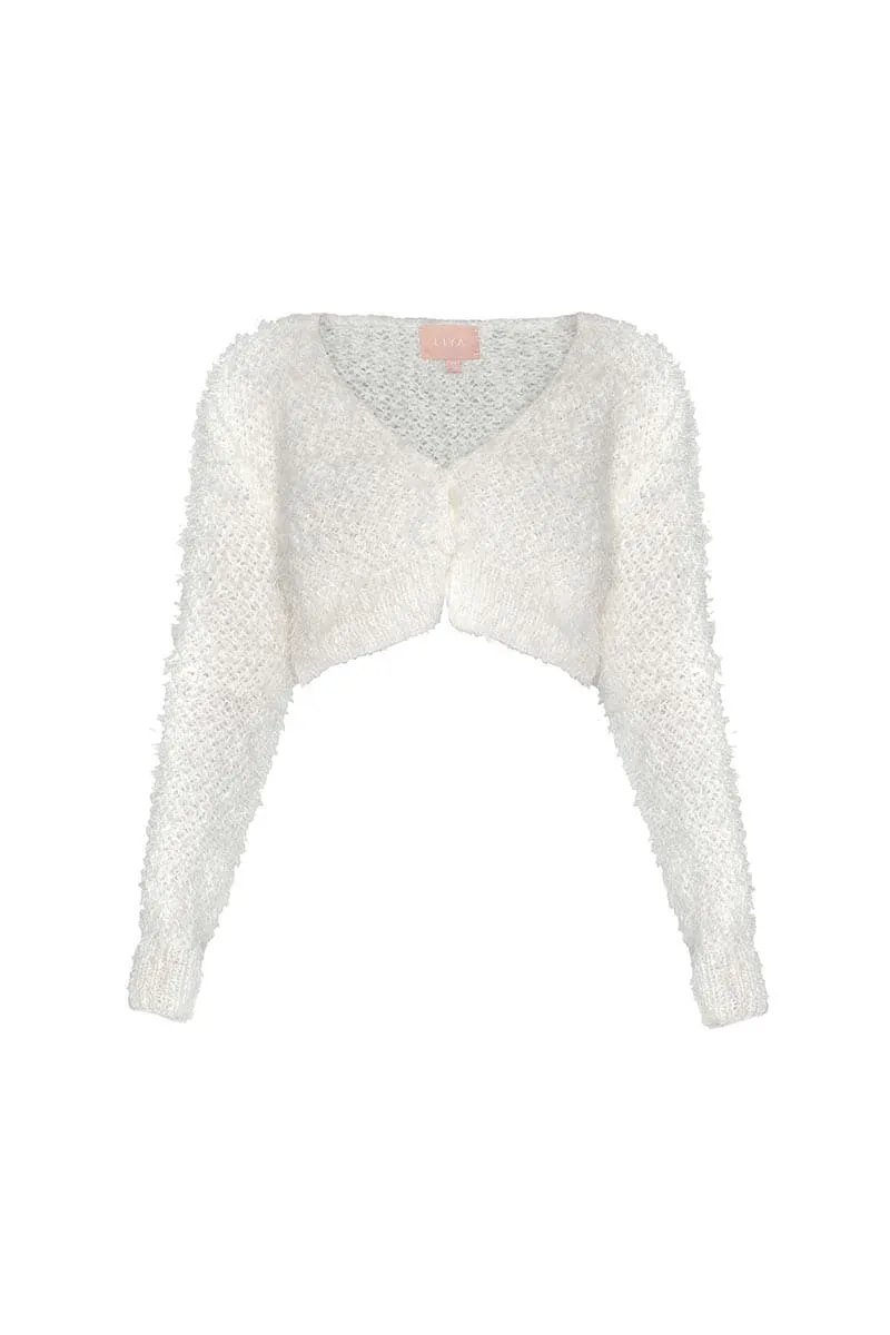 CROPPED KNITTED CARDIGAN