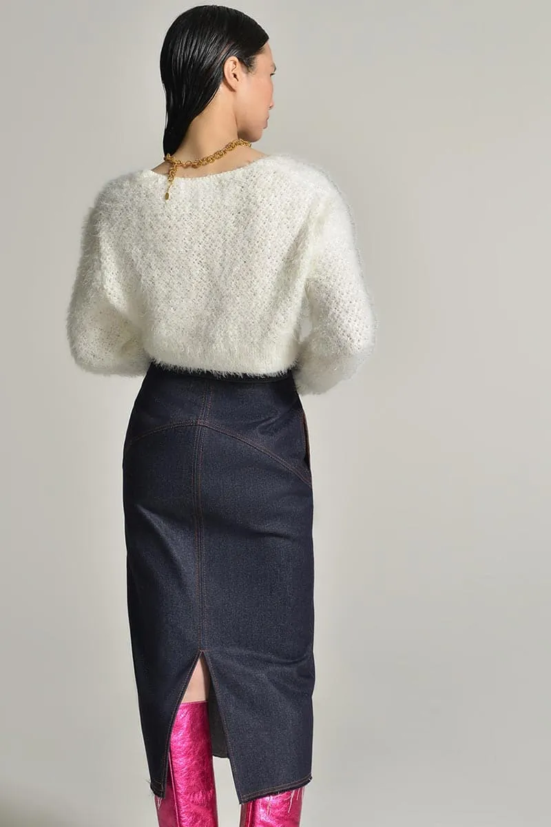 CROPPED KNITTED CARDIGAN