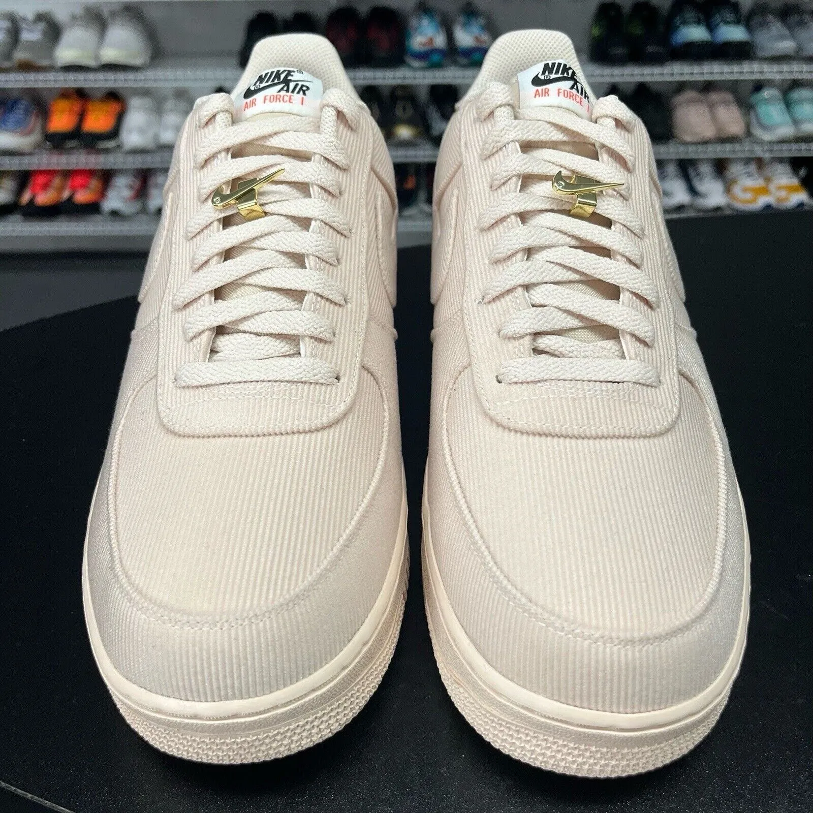 Custom Nike By You Air Force 1 Low Light Pink Corduroy Men's Size 13