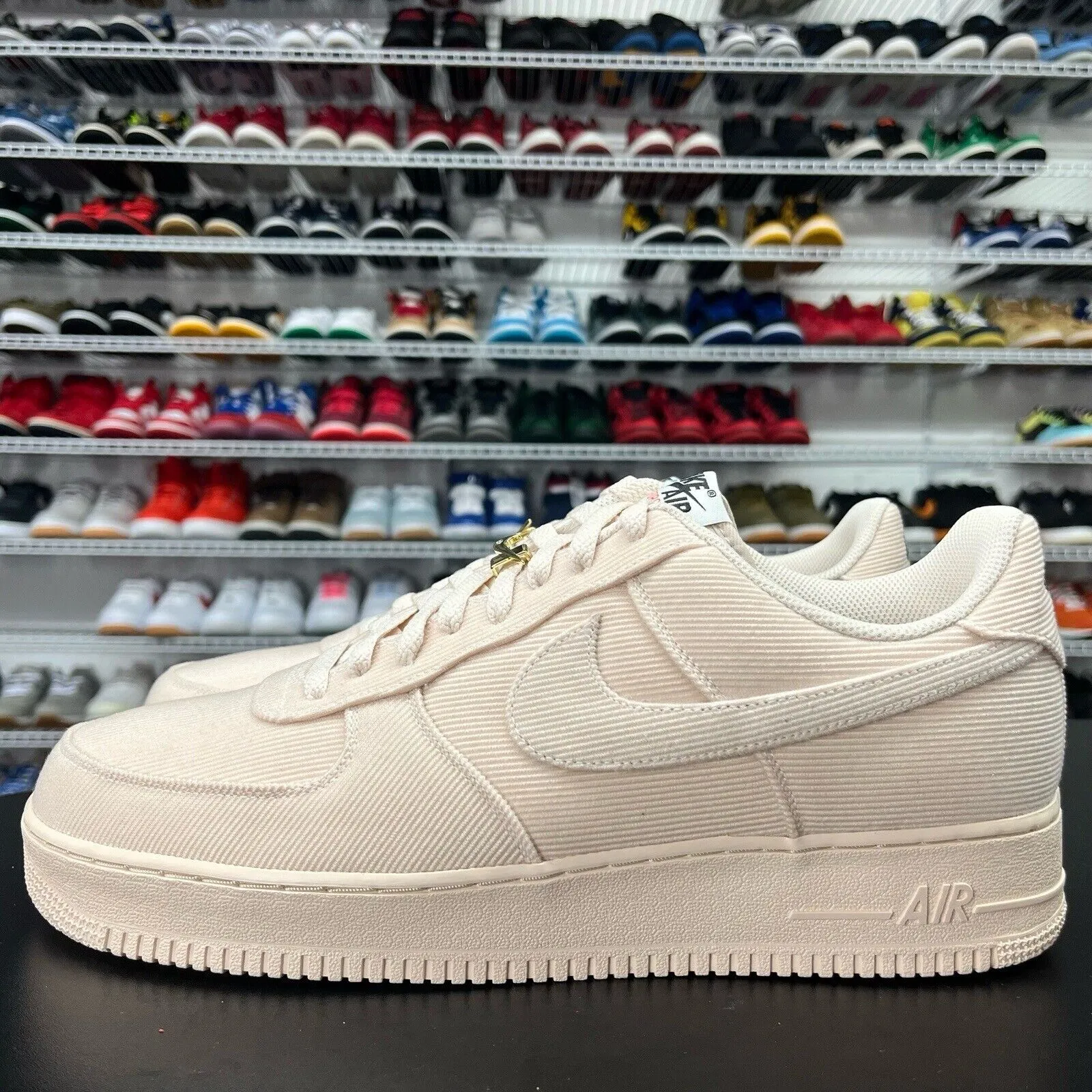Custom Nike By You Air Force 1 Low Light Pink Corduroy Men's Size 13