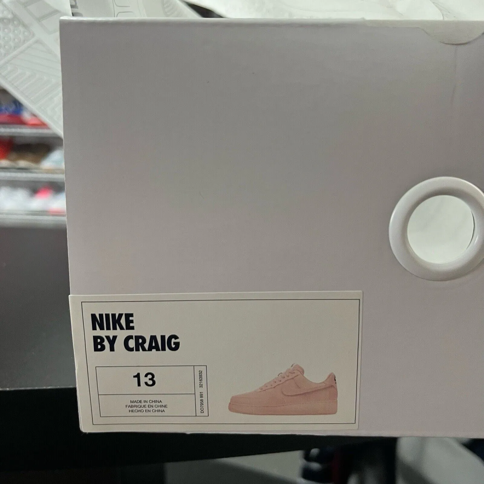 Custom Nike By You Air Force 1 Low Light Pink Corduroy Men's Size 13