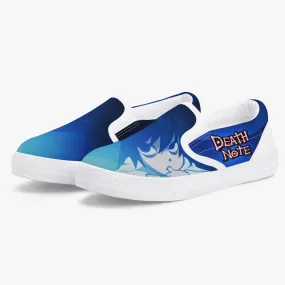 Death Note L Blue Kids Slip Ons Anime Shoes