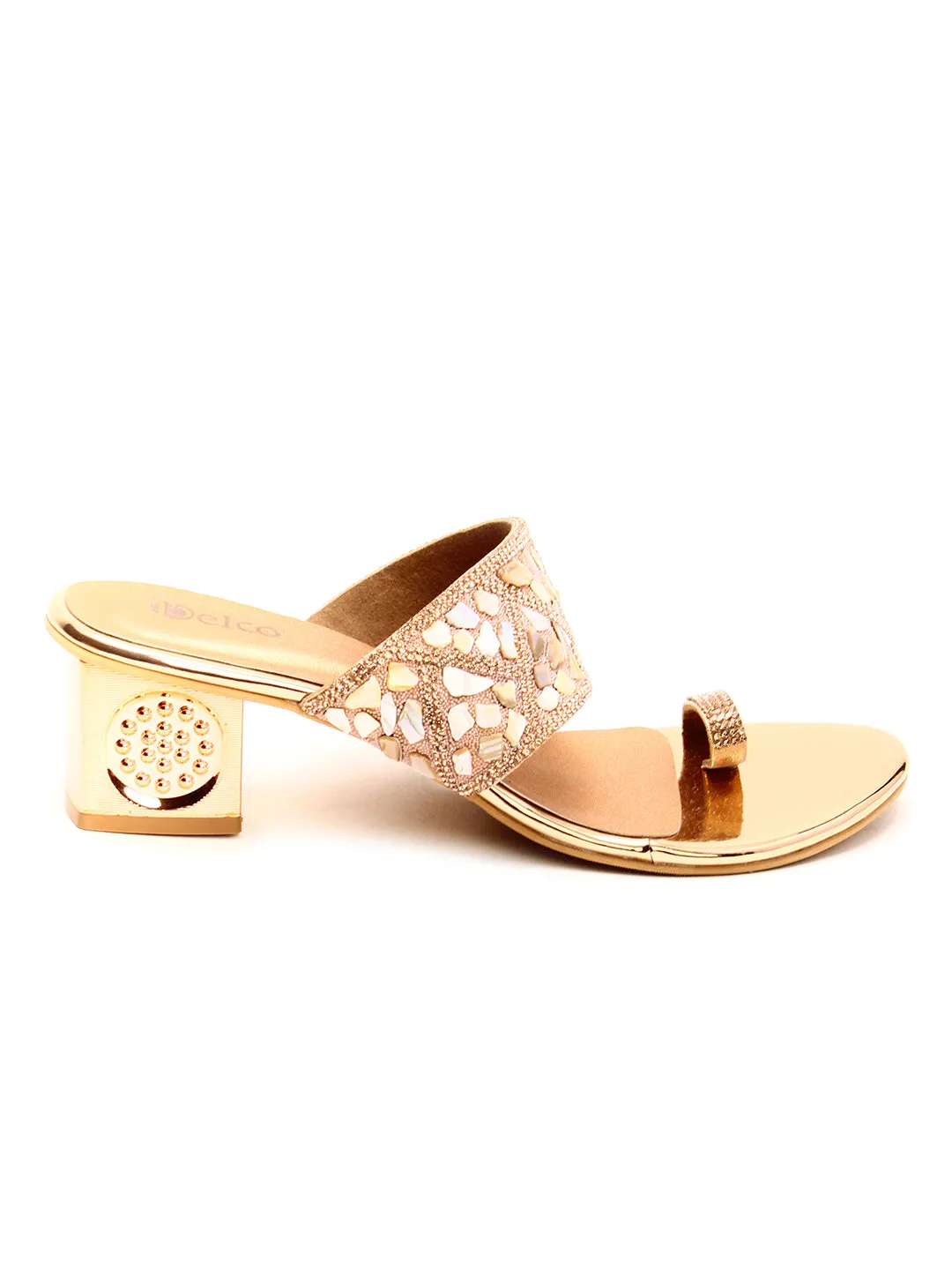 Delco Fancy Party wear Block Heel Slip-Ons