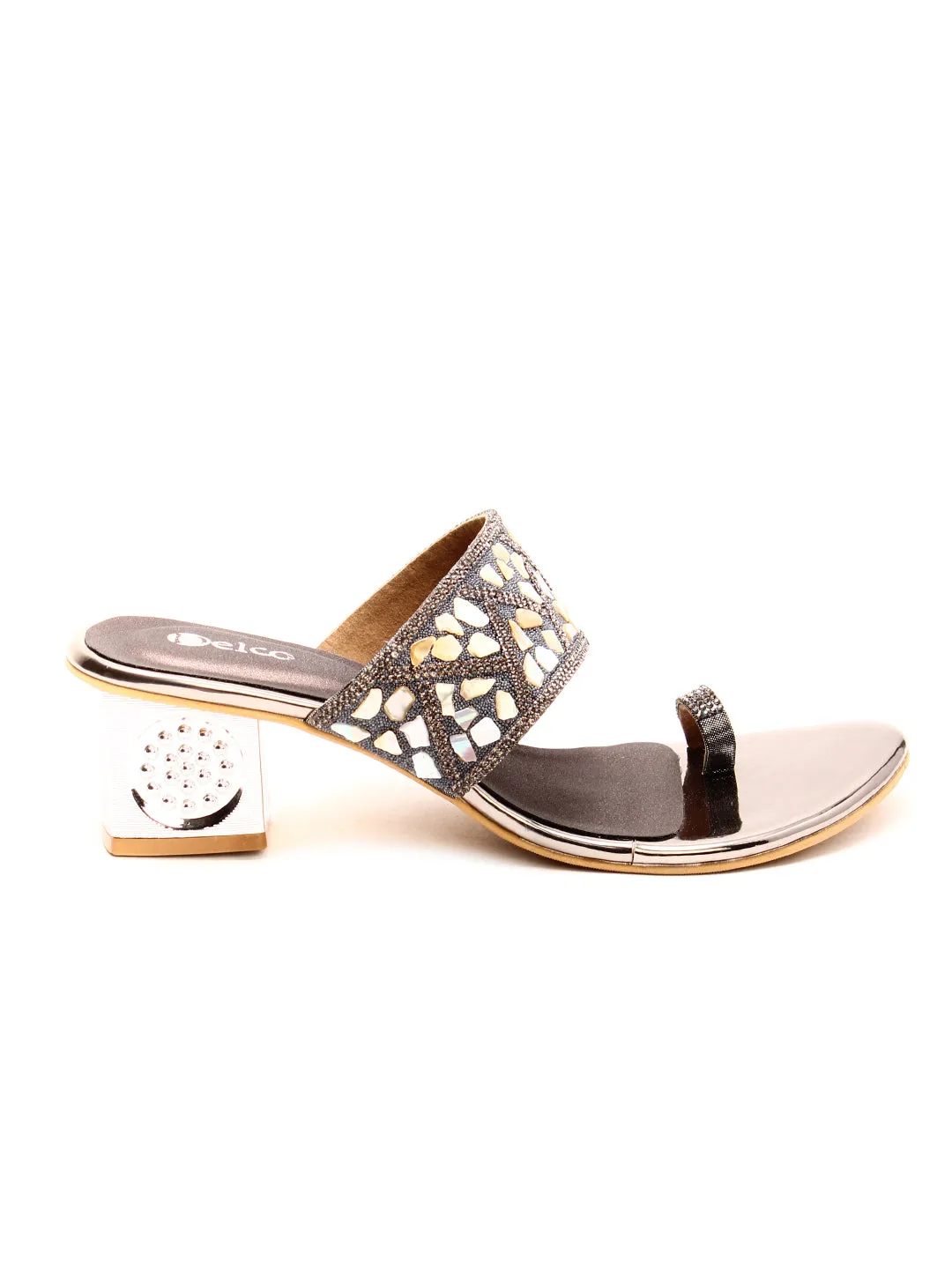 Delco Fancy Party wear Block Heel Slip-Ons