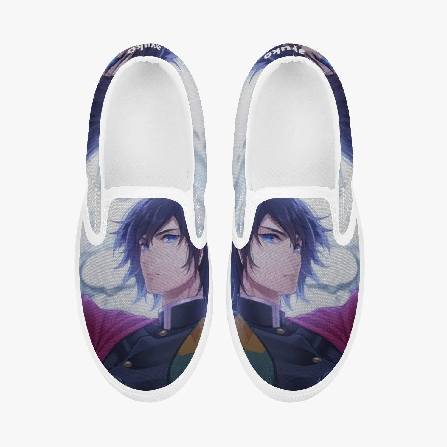 Demon Slayer Giyu Tomioka Kids Slip Ons Anime Shoes