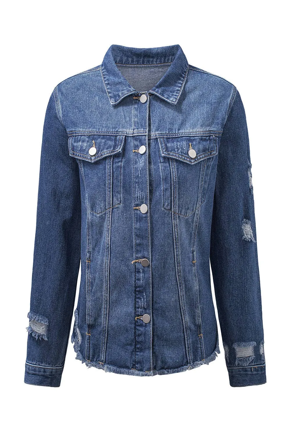 Denim Distressed Jacket