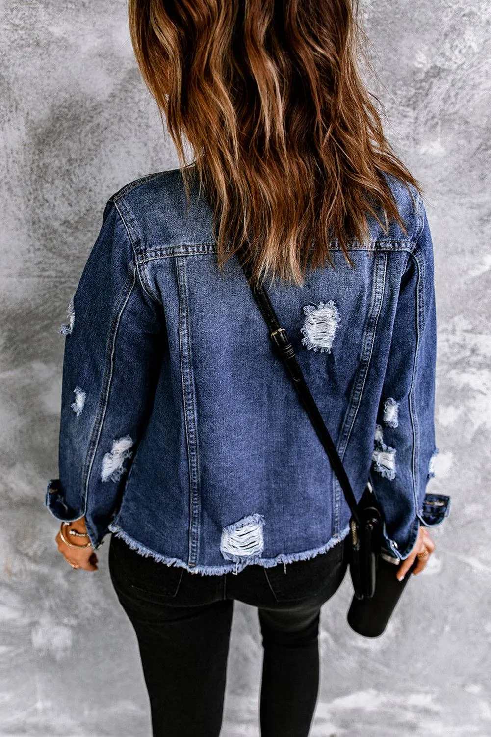 Denim Distressed Jacket