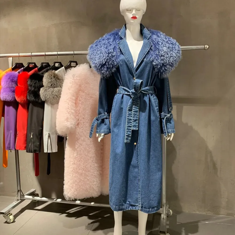 Denim Windbreak Long  Coat