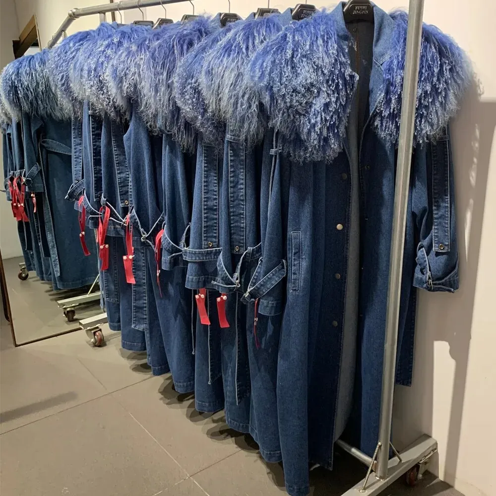 Denim Windbreak Long  Coat
