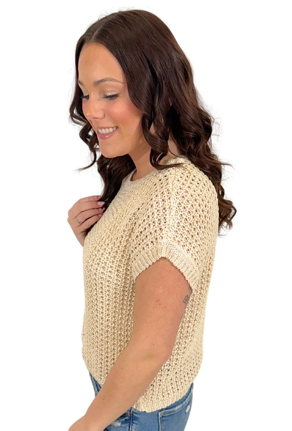 Easy Breezy Short Sleeve Sweater